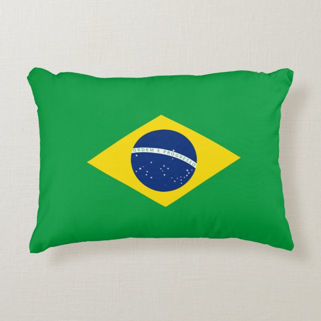 Brazil flag accent pillow (Front)
