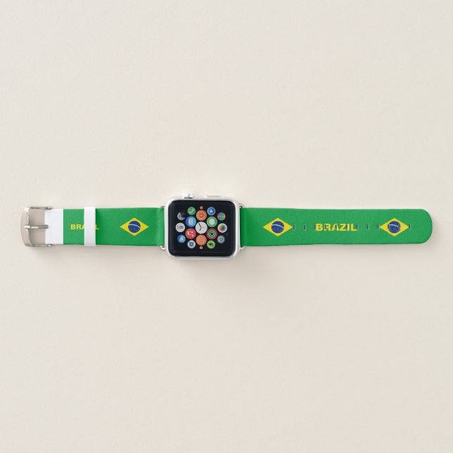 Brazil Flag Apple Watch Band (Front)