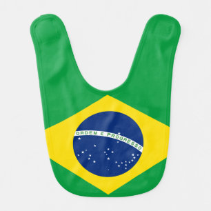 Brazil Flag Baby Bib