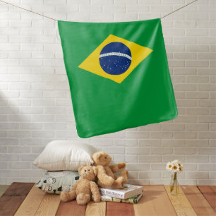 Brazil flag baby blanket