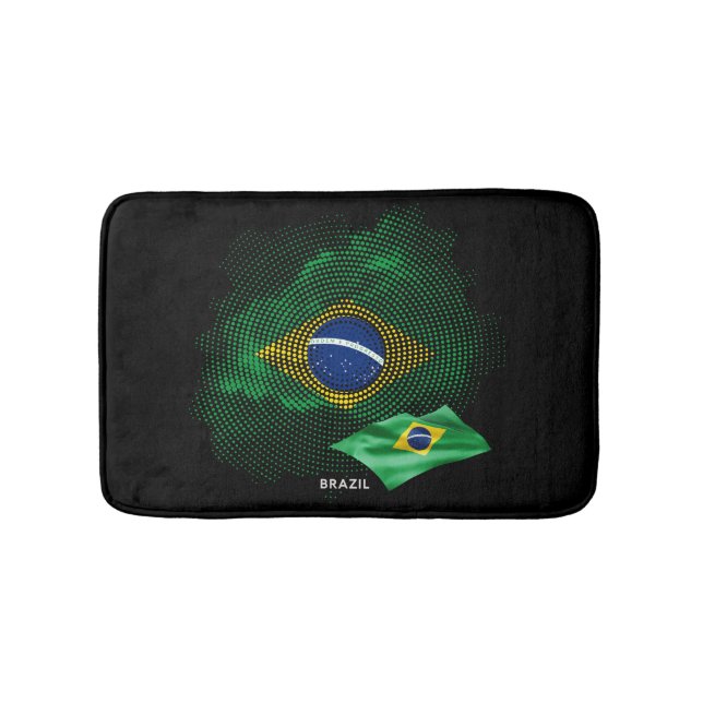 Brazil flag bath mat (Front)