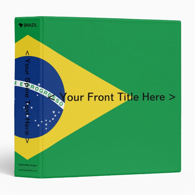 Brazil Flag Binder (Front/Spine)