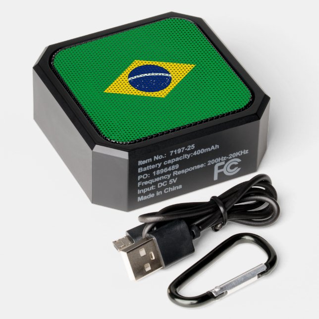 Brazil flag bluetooth speaker (Laydown)