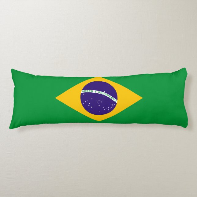 Brazil Flag Body Pillow (Front)