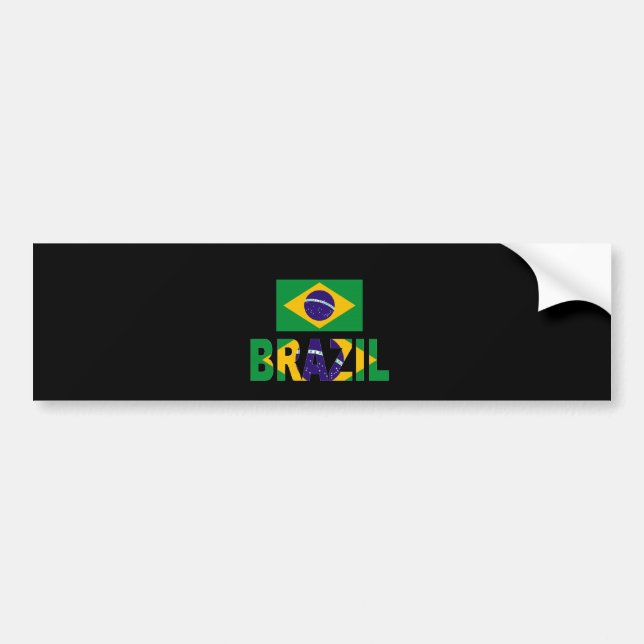 Brazil flag bumper sticker (Front)