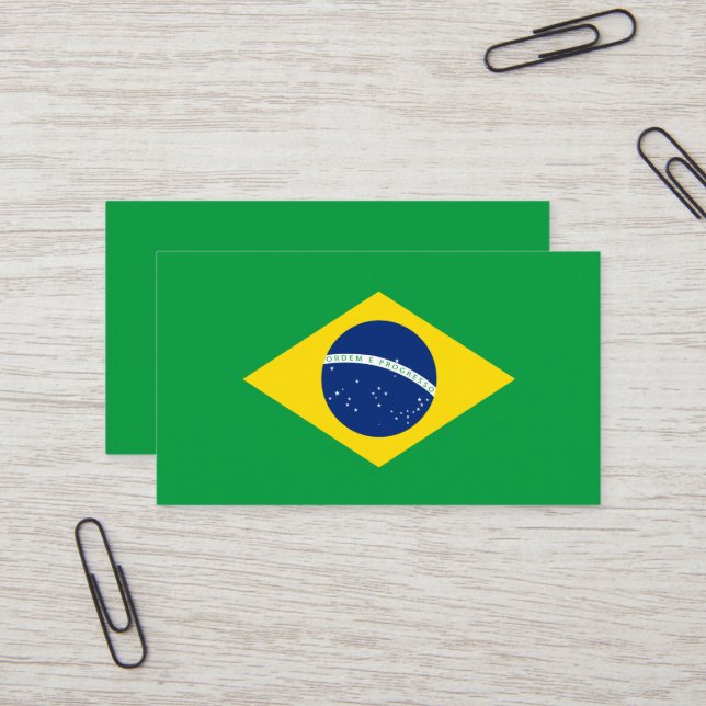 Brazil flag business card (Front/Back In Situ)