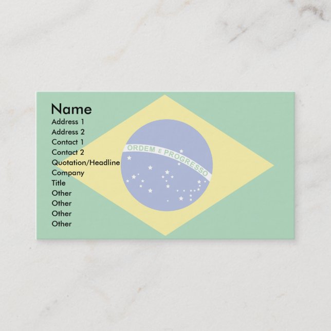 Brazil Flag Business Card (Front)