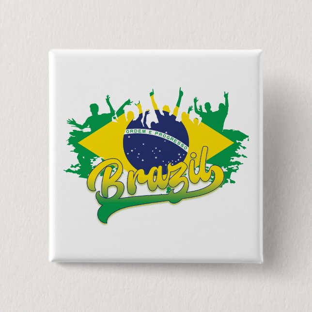 Brazil Flag Button (Front)