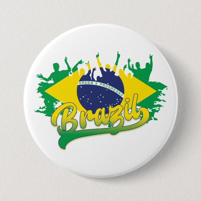Brazil Flag Button (Front)