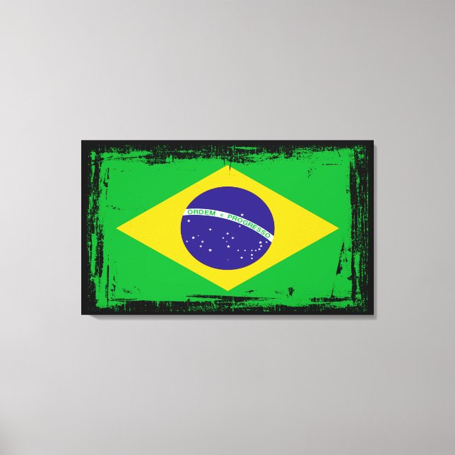 Brazil Flag Canvas Print (Front)