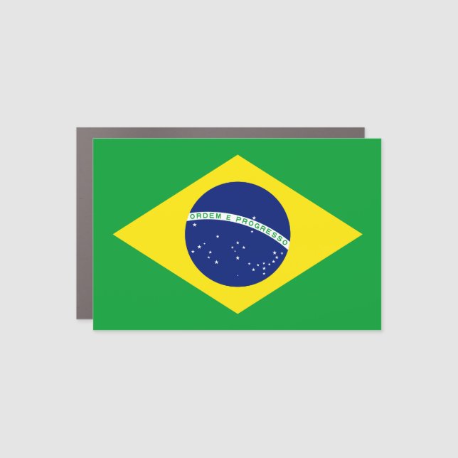Brazil Flag Car Magnet (Front)