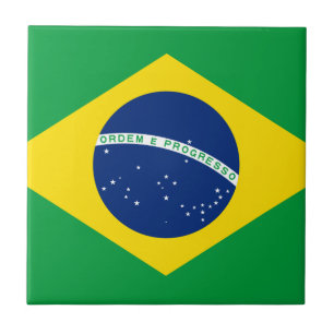 Brazil Flag Ceramic Tile
