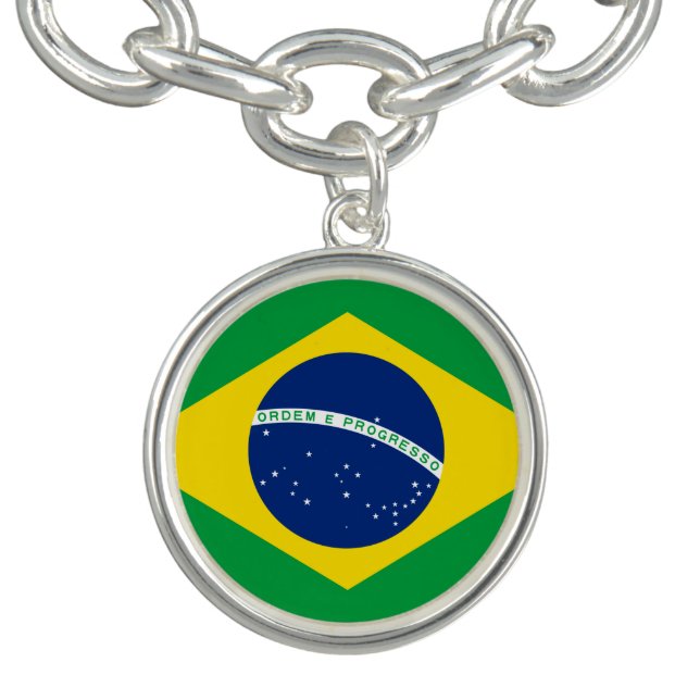 Brazil flag Charm Bracelet (Design)