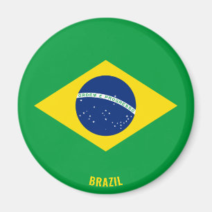 Brazil Flag Charming Patriotic Magnet