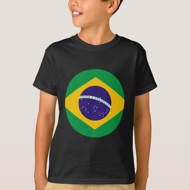 Brazil Flag Circle The MUSEUM Zazzle T-Shirt (Front)