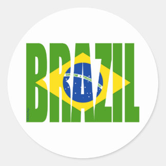 BRAZIL Flag Classic Round Sticker
