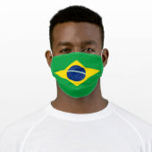 Brazil Flag Cloth Face Mask (Worn)
