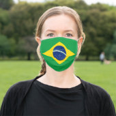Brazil Flag Cloth Face Mask (Outside)