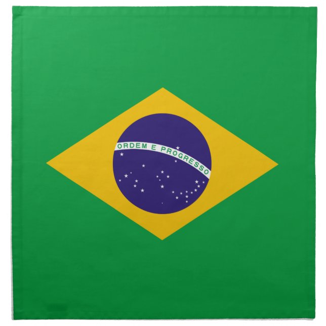 Brazil Flag Cloth Napkin (Front)