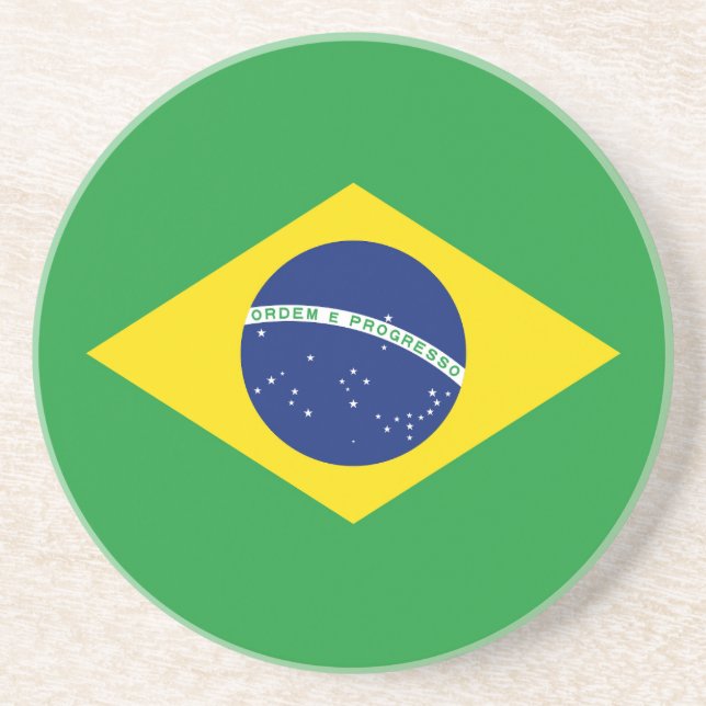 Brazil flag coaster (Front)