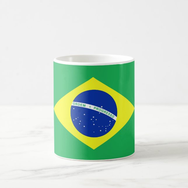 Brazil Flag Coffee Mug (Center)