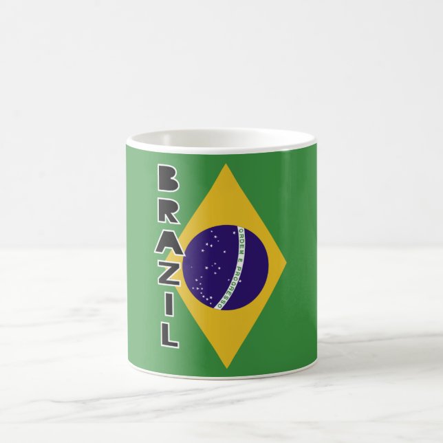 Brazil Flag Coffee Mug (Center)