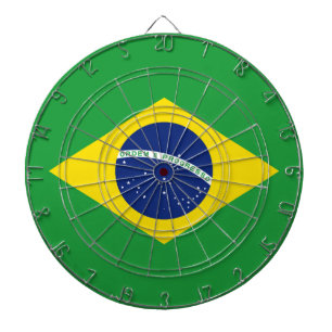Brazil flag dart board
