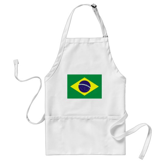 Brazil Flag Design Adult Apron