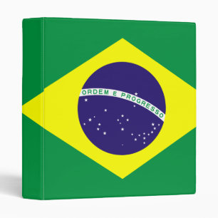 Brazil Flag Design Binder