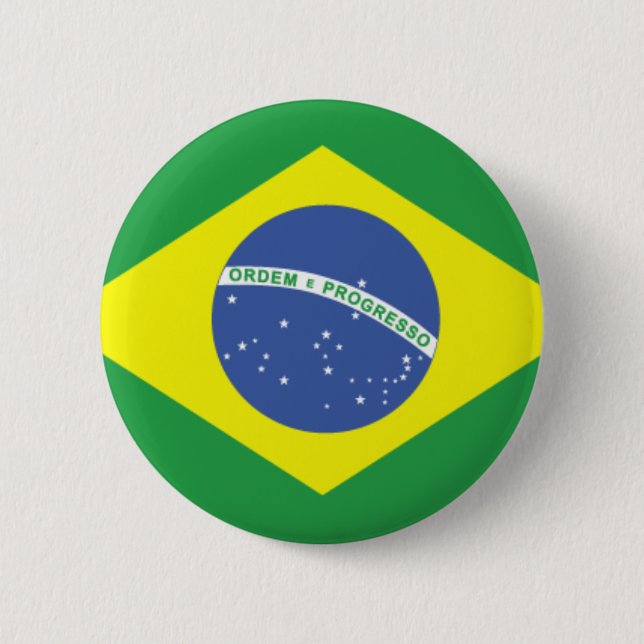 Brazil Flag Design Button (Front)
