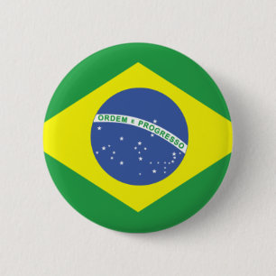Brazil Flag Design Button