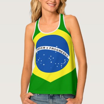Brazil Flag Design Tank Top by SuperFlagShop at Zazzle