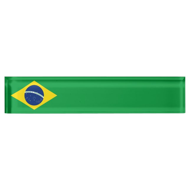Brazil flag Desk Nameplate (Front)
