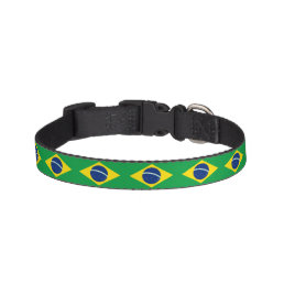 Brazil flag Dog Collar