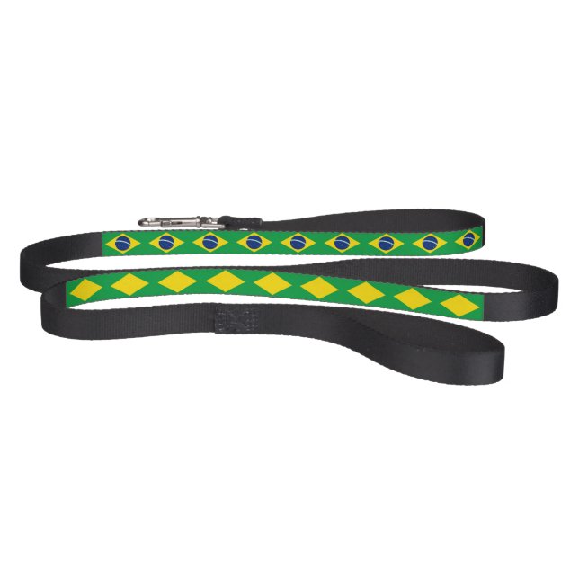 Brazil flag Dog Leash (Full)
