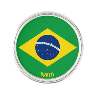 Brazil Flag Elegant Patriotic Lapel Pin