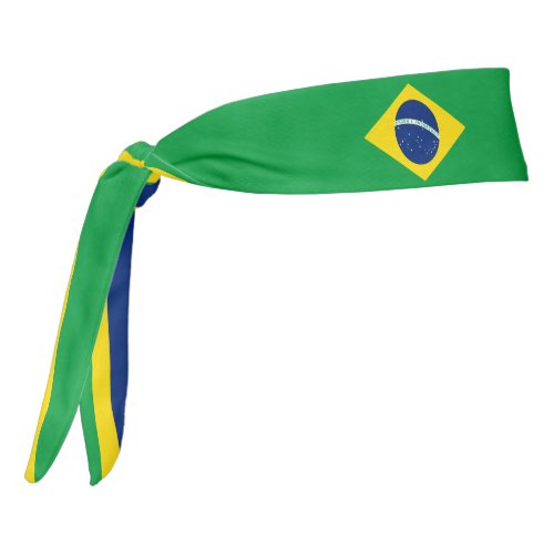 Brazil Flag Elegant Patriotic Tie Headband