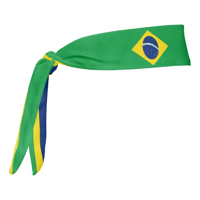 Brazil Flag Elegant Patriotic Tie Headband (Rotate 270)