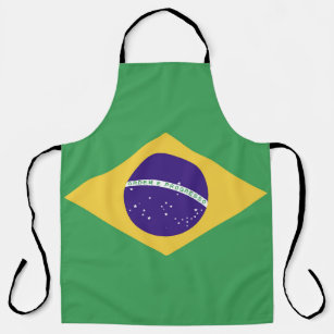 Brazil Flag Emblem Apron