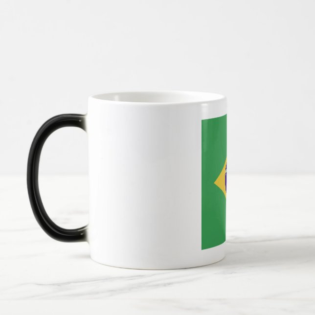Brazil Flag Emblem Color Morph Mug (Left)