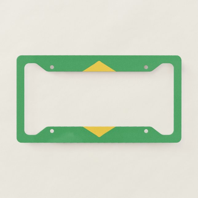 Brazil Flag Emblem License Plate Frame (Front)