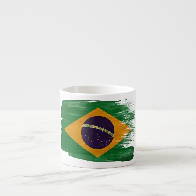 Brazil Flag Espresso Cup (Front)