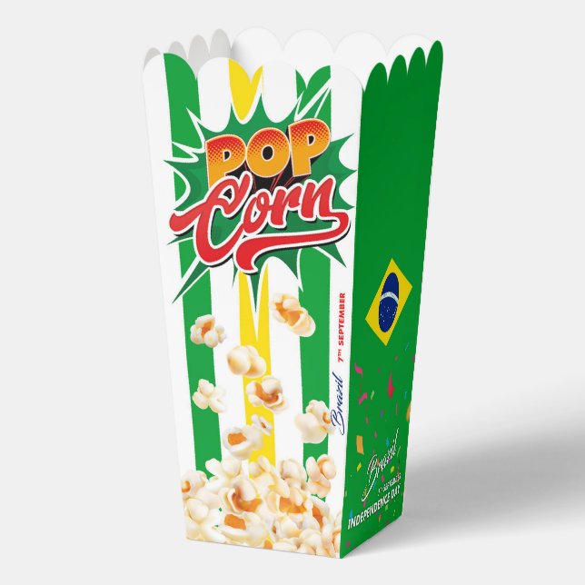 Brazil flag favor boxes (Back)