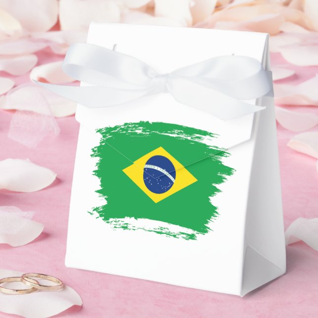 Brazil flag favor boxes (Wedding)