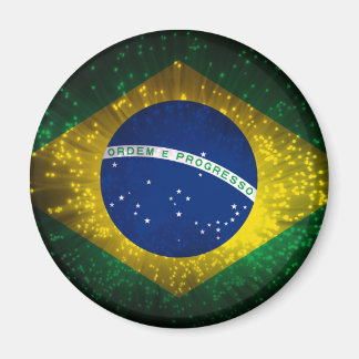 Brazil Flag Firework Magnet