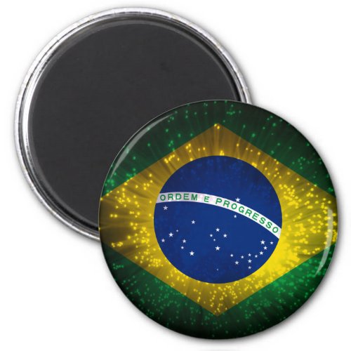 Brazil Flag Firework Magnet