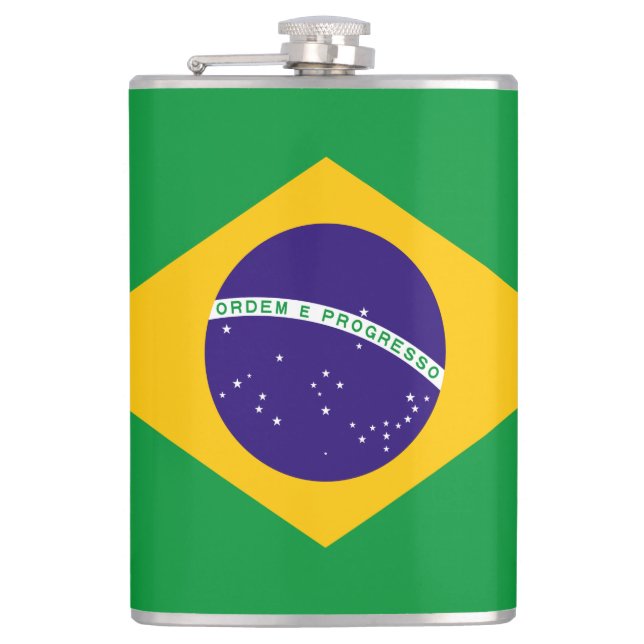 Brazil Flag Flask (Front)