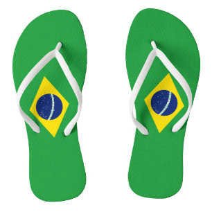 Brazil flag flip flops