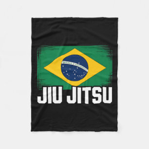 Brazil Flag For Brazilian Jiu Jitsu Lovers And BJJ Fleece Blanket