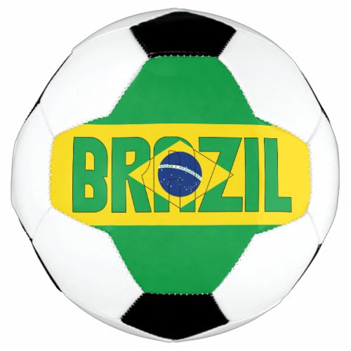 Brazil Flag Green Yellow Blue Patriotic  Soccer Ball